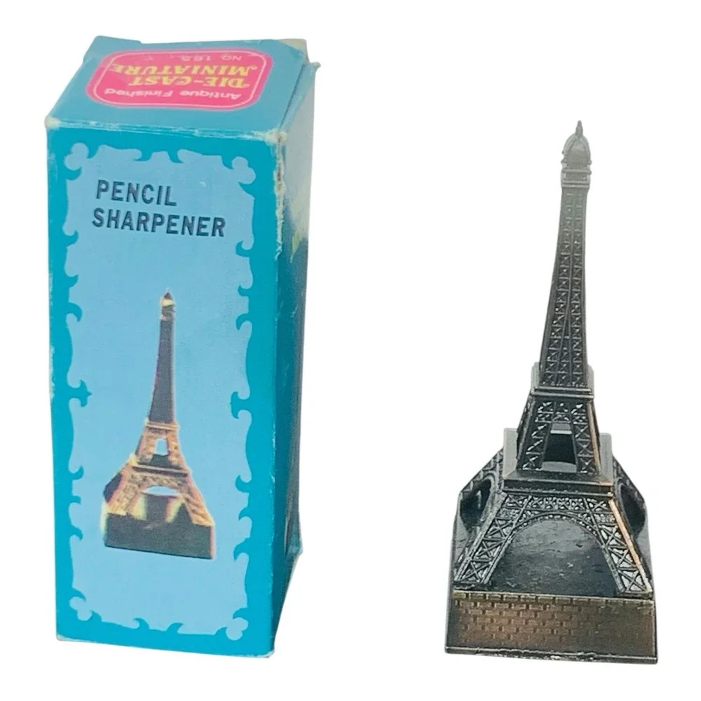 Eiffel Tower Paris France Metal Pencil Sharpener Die Cast Vintage